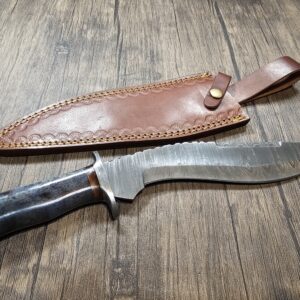 Handmade Damascus Steel Kukri Style Knife