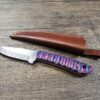 Handmade 8" Damascus Steel Skinning Knife - Image 2