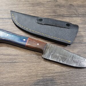 Handmade 8" Damascus Steel Skinning Knife