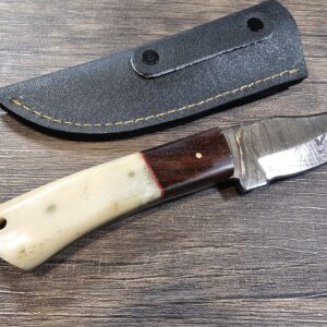 Handmade 8" Damascus Steel Skinning Knife